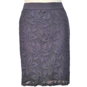 Short Black Lace Overlay Skirt